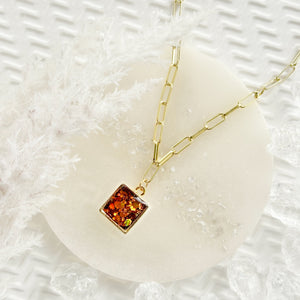 SQUARE GLITTER PENDANT