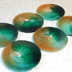 GREEN MINERAL COASTERS