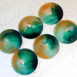 GREEN MINERAL COASTERS