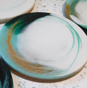 GREEN MINERAL COASTERS