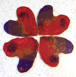 RUSTIC HEART COASTERS